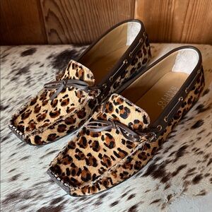 Franco Sarto Hair-On Leather Loafers | Size 6.5